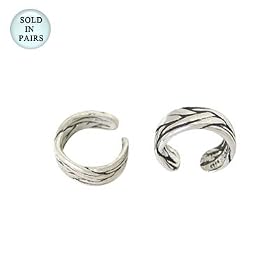 Braided Design Sterling Silver Ear Cuffs