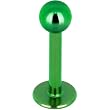 16 Gauge Green Titanium Labret Monroe Tragus