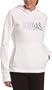 adidas Women's Graphic Fleece Hoodie, White/Light Purple, Large