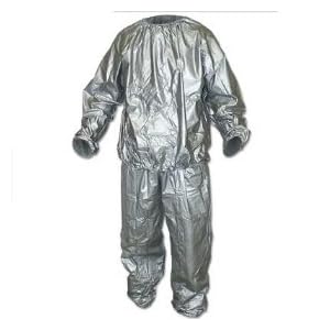 Sauna Suit/Sweat Suit-Helps shed extra pounds...Silver-Size:M/L