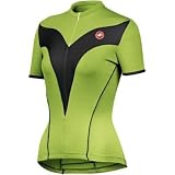 Castelli 2009 Women's Diamante Short Sleeve Cycling Jersey - green/black/black piping - A9022-471