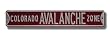 Colorado Avalanche Zone Sign 6 x 36 NHL Hockey Street Sign