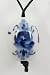 Russian Eeaster Egg Shaped Gzhel Pendant