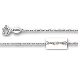 10K White Gold Carded Rope Chain (Width 0.5mm) 18 Inch