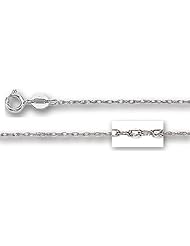 10K White Gold Carded Rope Chain - Width 0.5mm