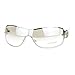 Womens Elegant Rimless Shield Warp Luxury Designer Sunglasses