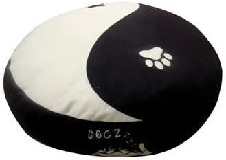 Round Yin Yang Dog Pillow Size: Large (38" L x 38" W)