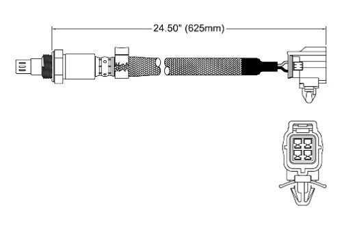 Walker 250-54033 Four Wire Oxygen Sensor
