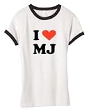 I LOVE MJ on Fitted Ladies Ringer T-Shirt (in 7 colors)