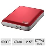 Western Digital My Passport Essential SE 750 GB USB 3.0/2.0 Ultra Portable External Hard Drive (Metallic Red)