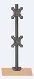 Vertical Dual/Two LCD Monitor Stand Desktop Clamp Holds up to 24 Widescreen Displays