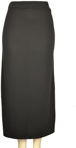 143Fashion Ladies Fashion Solid Long Skirt, Black, Small