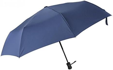 Xioroinmj Travel Umbrella Windproof Auto Open Close Folding 45 Inch Rain Umbrella with 8-Ribs (Blue)