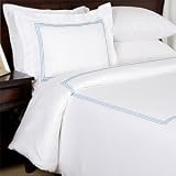 Triple Merrow 300TC Single Ply Cotton Duvet Set, Full/Queen, Blue