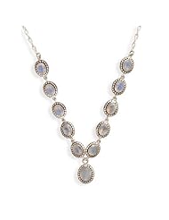 18" Rainbow Moonstone Necklace