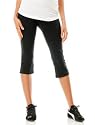 Motherhood Maternity: Fold Over Belly Jersey Knit Cropped Maternity Yoga Pants