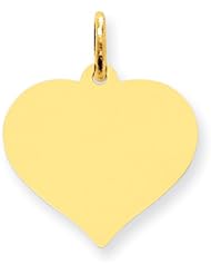 10k Heart Disc Charm