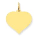14k Heart Disc Charm