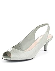Peep Toe Stiletto Heel Slingback Shoes