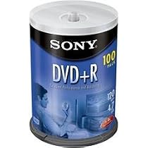 Sony DVD+R Recordable Storage Spindle (4.7GB) 100 Disc