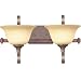 Sirocco - 2 Light Bathroom Vanity Lighting Fixture - Silver Bronze - Sahara Sand Glass - B6688