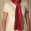 NOVICA 100% alpaca scarf, 'Bold Red'