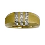 1 2 Carat Diamond 10K Mens Gold Ring