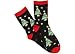 Brighten the Seaons Christmas Trees Socks BLACK One Sz