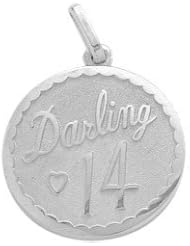 Sterling Silver Darling #14 Age Expression Pendant with chain