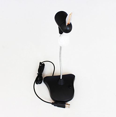 Ruishengda USB Mini Table with Realtime LED Clock Display, Black