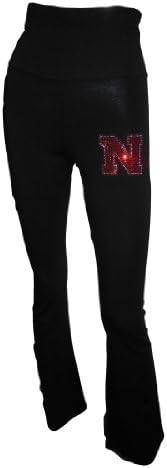 NCAA Nebraska Cornhuskers Women's Junior Yoga Pant with Nebraska "N", X-Large, Black