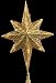 12" Lighted Gold Glitter Star of Bethlehem Christmas Tree Topper - Clear Lights