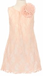  Lace Knee Length  Dress With Pearls