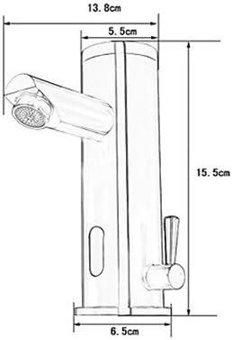 Minimalist Contemporary Chrome Finish Brass Bathroom Sink Faucet with Automatic Sensor (Hot and Cold)