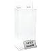 Brady MVSDL 18" Height, 8" Width, 4" Depth, Tough Acrylic, Black And White On Clear Color Deluxe Visitor Spec Dispenser With Cover, Legend "Safety Glasses"