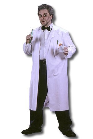 Mad Scientist Lab Coat, Standard Size Halloween 