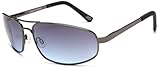 Skechers Men's 5017 Aviator Sunglasses,Gunmetal Frame/Gradient Smoke To Blue Lens,one size