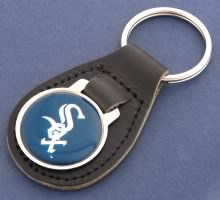 Chicago White Sox Leather Keychain