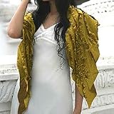 Silk shawl, 'Golden Goddess'