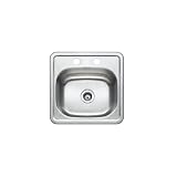 Buy 15 x 15 Top Mount Single Bowl Stainless Steel Bar Sink by Water Creation