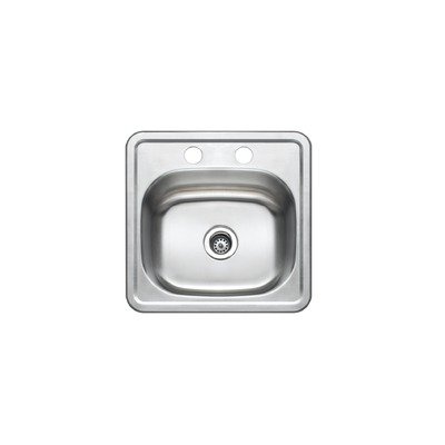 15 x 15 Top Mount Single Bowl Stainless Steel Bar Sink