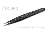 Pluckers (R) Professional Quality Eye Brow Tweezers Pointed Black punch hole design for easy grip 31 quSh1DFL. SL160 Pluckers (R) Professional Quality Eye Brow Tweezers Pointed Black punch hole design for easy grip