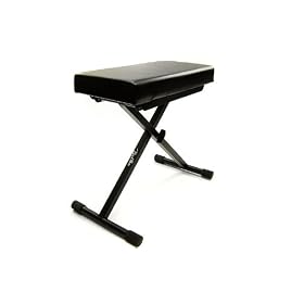 Black Height Adjustable Keyboard Stool/Seat/Bench to suit Digital Piano, Organ, Guitar, Drum Stool