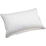 Royal Velvet Silver 400-Thread Count Cotton Damask Stripe Queen European White Down Pillow
