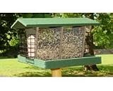 Large Double Hopper Bird Feeder - 2 Seed Bins and 2 Suet Cages, Hunter Driftwood