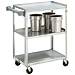 31 r3OlxuRL. SL75  InterMetro Stainless Steel Commercial Utility Cart with 3 Shelves 18x36