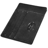 Robe di Firenze Card and ID Black Leather Holder