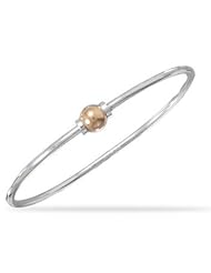 7.5" Two Tone Add A Charm Bangle