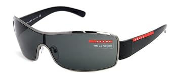 Click here to buy PRADA PS52ES PS 52ES 5AV1A1 DARK GUNMETAL METAL FRAME GRAY LENSES SUNGLASSES SHADES 37MM by Prada.