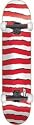 Speed Demons Torn Complete Skateboard - 7.5 - Red/White W/ Essential Trucks and Essential Wheels